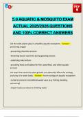 5&period;0 AQUATIC & MOSQUITO EXAM ACTUAL 2025&sol;2026 QUESTIONS AND 100&percnt; CORRECT ANSWERS