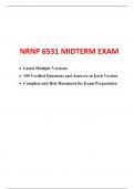 NRNP 6531 Midterm Exam &lpar;3 Versions&comma; 300 Q & A&comma; Latest-2025&sol; 2026&rpar; &sol; NRNP 6531N Midterm Exam &sol; NRNP6531 Midterm Exam &sol; NRNP-6531N Midterm Exam&colon; Walden University &vert; 100&percnt; Verified Q & A &vert;