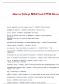 Alverno College N524 Exam 2 With Correct Answers