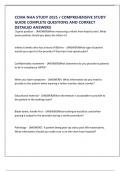 CCMA NHA STUDY 2025 &sol; COMPREHENSIVE STUDY GUIDE COMPLETE QUESTIONS AND CORRECT DETAILED ANSWERS