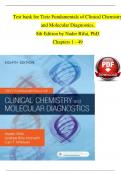 Test Bank for Tietz Fundamentals of Clinical Chemistry and Molecular Diagnostics, 8th Edition by Nader Rifai – Chapters 1–49 (Complete)