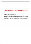 NRNP 6541 Midterm Exam &lpar;3 Versions&comma; 300 Q & A&comma; Latest-2025&sol; 2026&rpar; &sol; NRNP 6541N Midterm Exam &sol; NRNP6541 Midterm Exam &sol; NRNP-6541N Midterm Exam&colon; Walden University &vert; 100&percnt; Verified Q & A &vert;
