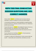 NSPN 7200 FINAL EXAM ACTUAL 2025&sol;2026 QUESTIONS AND 100&percnt; CORRECT ANSWERS