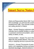 Smart Serve Notes Questions and Answers