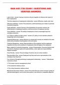 MAN 4401 FSU EXAM 1 QUESTIONS AND VERIFIED ANSWERS 