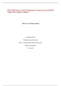 WGU D265 Task 1&colon; Critical Thinking Case Study &vert; Latest 2025&sol;2026 Update with complete solutions&period;