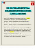 BIO 206 FINAL EXAM ACTUAL 2025&sol;2026 QUESTIONS AND 100&percnt; CORRECT ANSWERS
