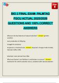 PACKAGE DEAL&colon;&colon;&colon; BIOLOGY 2 EXAMS 2025&sol;2026 Q&A 100&percnt; PASS