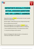 OEFENTOETS SOCIALE HYGIENE ACTUAL 2025&sol;2026 QUESTIONS AND 100&percnt; CORRECT ANSWERS