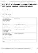 Stott pilates written EXAM Questions & Answers &vert; 100&percnt; Verified solutions &vert; 20252026 Latest&excl;&excl;
