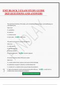 EMT BLOCK 3 EXAM STUDY GUIDE 2025 QUESTIONS AND ANSWERS