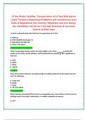 LP Gas Master Qualifier Exam &ndash; Verified Questions and Answers &lpar;Transportation&comma; Installation&comma; Safety & Regulations&rpar;