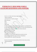 EMERGENCY MED NBME FORM 1 EXAM 2025 QUESTIONS AND ANSWERS