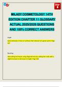 MILADY COSMETOLOGY 14TH EDITION CHAPTER 11 GLOSSARY ACTUAL 2025&sol;2026 QUESTIONS AND 100&percnt; CORRECT ANSWERS