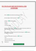 FCCM EXAM 2025 QUESTIONS AND ANSWERS