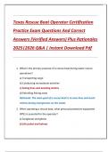 Texas Rescue Boat Operator Certification  Practice Exam Questions And Correct  Answers &lpar;Verified Answers&rpar; Plus Rationales  2025&vert;2026 Q&A &vert; Instant Download Pdf 