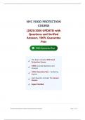 NYC FOOD PROTECTION  COURSE  &lpar;2025&sol;2026 UPDATE&rpar; with  Questions and Verified  Answers&comma; 100&percnt; Guarantee  Pass