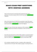 BSACS EXAM PREP QUESTIONS WITH VERIFIED ANSWERS