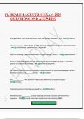 FL HEALTH AGENT 240 EXAM 2025 QUESTIONS AND ANSWERS