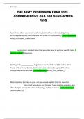 THE ARMY PROFESSION EXAM 2025 &vert; COMPREHENSIVE Q&A FOR GUARANTEED PASS