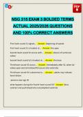 NSG 316 EXAM 3 BOLDED TERMS ACTUAL 2025&sol;2026 QUESTIONS AND 100&percnt; CORRECT ANSWERS