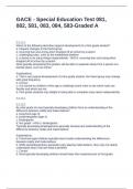 GACE - Special Education Test 081&comma; 082&comma; 581&comma; 083&comma; 084&comma; 583-Graded A