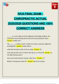 IVCA FINAL EXAM &ndash; CHIROPRACTIC ACTUAL 2025&sol;2026 QUESTIONS AND 100&percnt; CORRECT ANSWERS