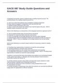 GACE 087 Study Guide Questions and Answers