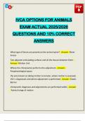 PACKAGE DEAL&colon;&colon;&colon; IVCA OPTIONS FOR ANIMALS EXAMS 2025&sol;2026 Q&A 100&percnt; PASS