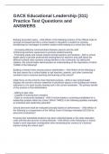 GACE Educational Leadership &lpar;311&rpar; Practice Test Questions and ANSWERS