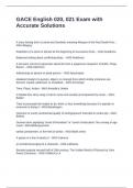 GACE English 020&comma; 021 Exam with Accurate Solutions