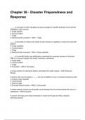 Chapter 36 - Disaster Preparedness and Response NEWEST 2025&sol;2026 ACTUAL EXAM COMPLETE QUESTIONS AND CORRECT DETAILED ANSWERS &lpar;VERIFIED ANSWERS&rpar; &vert;ALREADY GRADED A&plus;&vert;&vert;BRAND NEW&excl;&excl;