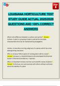 LOUISIANA HORTICULTURE TEST STUDY GUIDE ACTUAL 2025&sol;2026 QUESTIONS AND 100&percnt; CORRECT ANSWERS