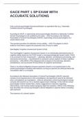 GACE PART 1 SP EXAM WITH ACCURATE SOLUTIONS