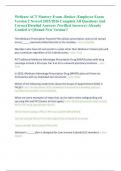 Wellcare ACT Mastery Exam -Broker &sol;Employee Exam Version 2 Newest 2025&sol;2026 Complete All Questions And Correct Detailed Answers &lpar;Verified Answers&rpar; &vert;Already Graded A&plus;&vert;&vert;Brand New Version&excl;&excl;