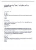 Gace Practice Test 2 with Complete Solutions
