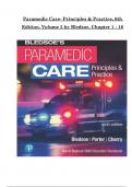 Paramedic Care&colon; Principles & Practice &ndash; 6th Edition&comma; Volume 5 by Bledsoe &lpar;Chapters 1&ndash;8&comma; Complete Verified PDF&rpar;