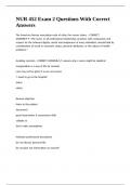 NUR 452 Exam 2 Questions With Correct Answers