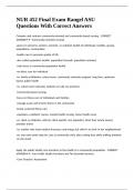 NUR 452 Final Exam Rangel ASU Questions With Correct Answers