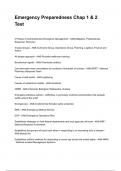 Emergency Preparedness Chap 1 & 2 Test NEWEST 2025&sol;2026 ACTUAL EXAM COMPLETE QUESTIONS AND CORRECT DETAILED ANSWERS &lpar;VERIFIED ANSWERS&rpar; &vert;ALREADY GRADED A&plus;&vert;&vert;BRAND NEW&excl;&excl;