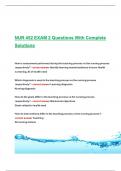 NUR 452 EXAM 2 Questions With Complete Solutions
