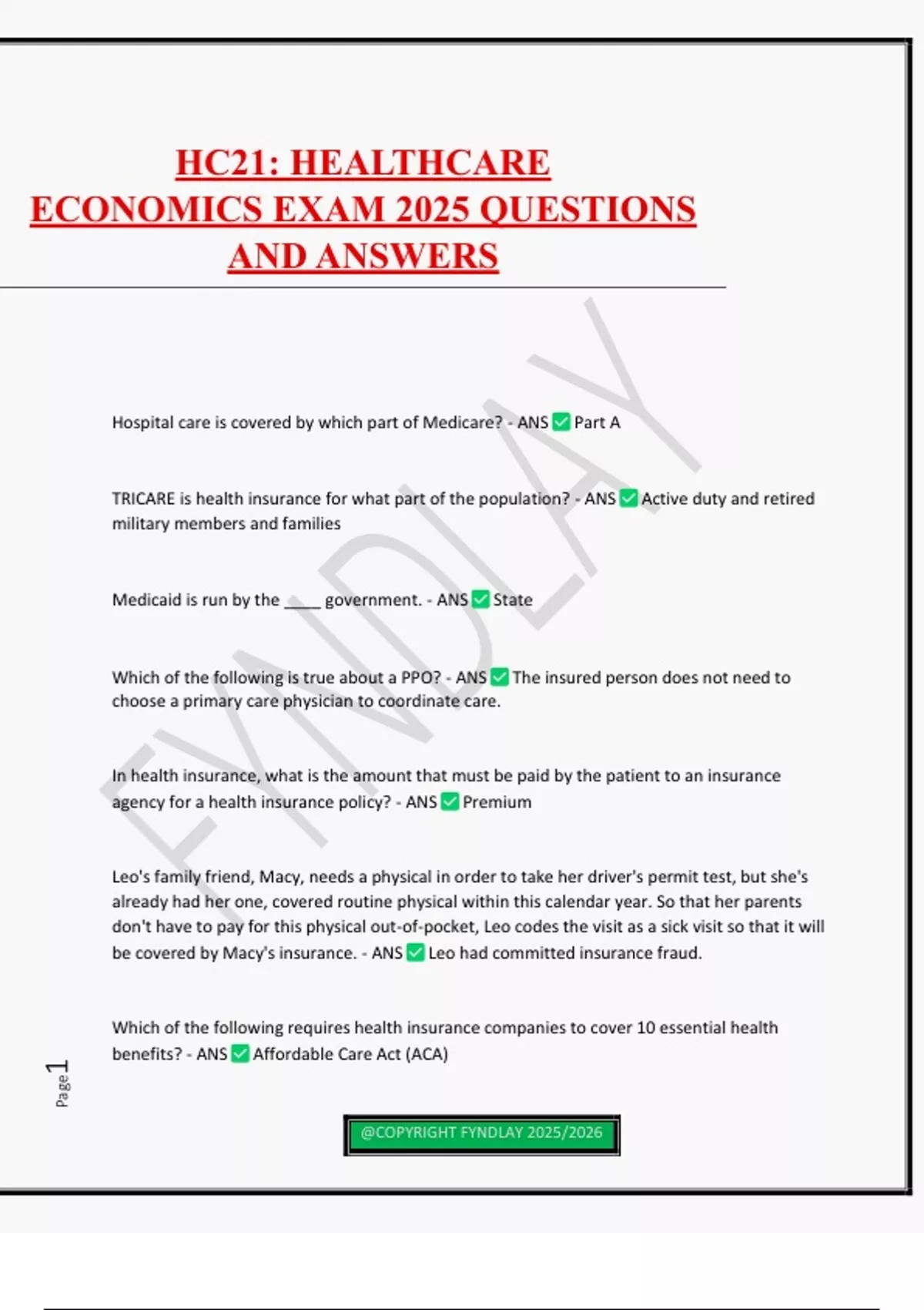Hc21 Form Example HC21: HEALTHCARE ECONOMICS EXAM 2025 QUESTIONS AND ANSWERS - HC21 ...