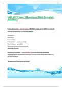 NUR 452 Exam 3 Questions With Complete Solutions