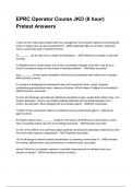 EPRC Operator Course JKO &lpar;8 hour&rpar; Pretest Answers Latest &lpar;2026&sol;2027&rpar; Verified Answers by Experts