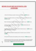 HEME EXAM 2025 QUESTIONS AND ANSWERS