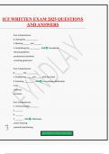 ICF WRITTEN EXAM 2025 QUESTIONS AND ANSWERS