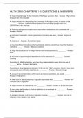 HLTH 3355 CHAPTERS 1-5 QUESTIONS & ANSWERS