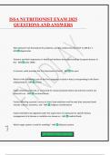 ISSA NUTRITIONIST EXAM 2025 QUESTIONS AND ANSWERS