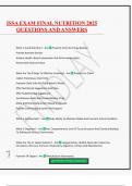 ISSA EXAM FINAL NUTRITION 2025 QUESTIONS AND ANSWERS