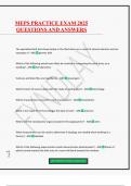 MEPS PRACTICE EXAM 2025 QUESTIONS AND ANSWERS